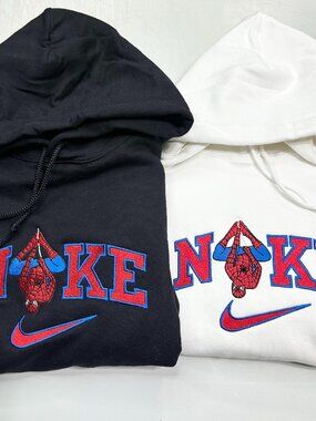 Nike Spiderman HOODIE YOUTH Embroidered Kids Boy Girl Unisex Superhero Gift